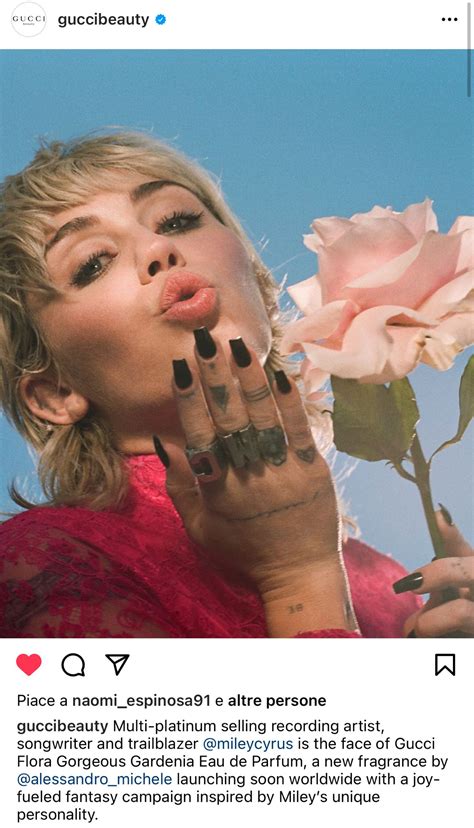 Miley Cyrus è il volto del nuovo profumo Gucci